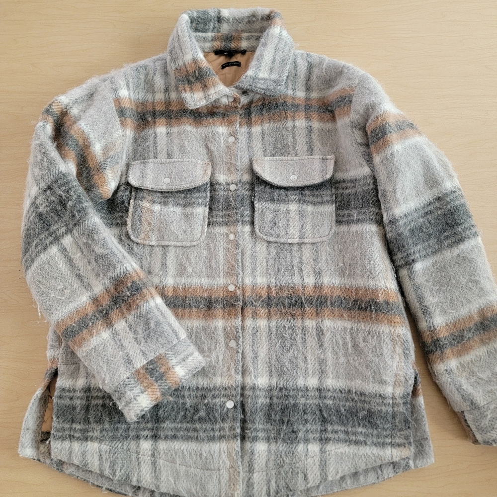 Miss Me Gray Plaid Jacket